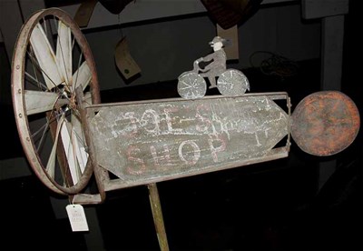 Lot 106 - Painted Metal Bicycle Shop Sign 20th Century...