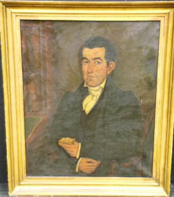 Lot 8 - American School 19th Century PORTRAIT OF A MAN...