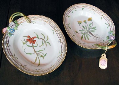 Lot 2136 - Two Royal Copenhagen Flora Danica Porcelain...