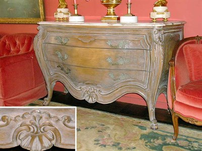 Lot 2213 - Louis XV Style Bleached Fruitwood Commode Of...