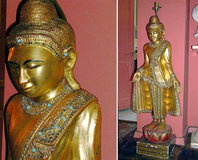Lot 2161 - Southeast Asian Gilt Composition Figure of a...