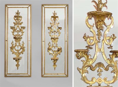 Lot 2127 - Pair of Venetian Pier Mirrors Each fitted with...