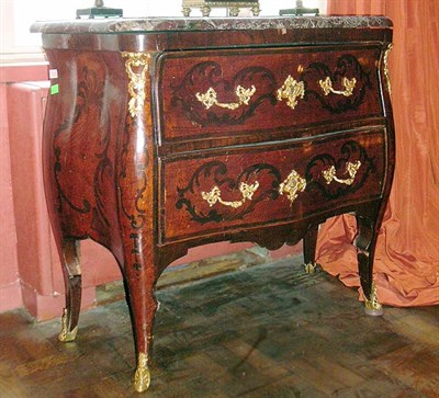 Lot 2200 - Louis XV Style Marquetry Inlaid Mahogany...
