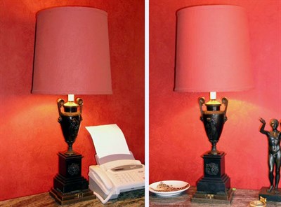 Lot 2222 - Pair of Neoclassical Style Patinated-Metal...