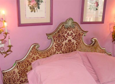 Lot 2206 - Rococo Style Silvered Wood Upholstered...