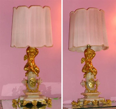 Lot 2207 - Pair of Napoleon III Gilt-Bronze and Green...