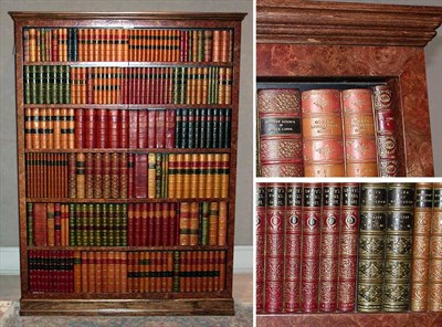 Lot 264 - Faux Leather Bound Burl-Wood Entertainment...
