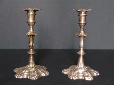 Lot 2162 - Pair of George III Silver Candlesticks Height...