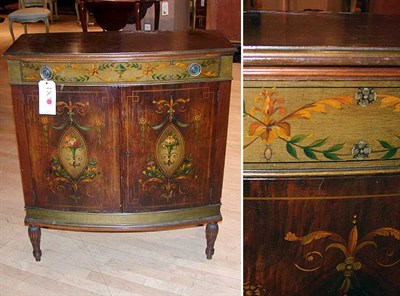 Lot 110 - Edwardian Style Painted Mahogany Bow Front...