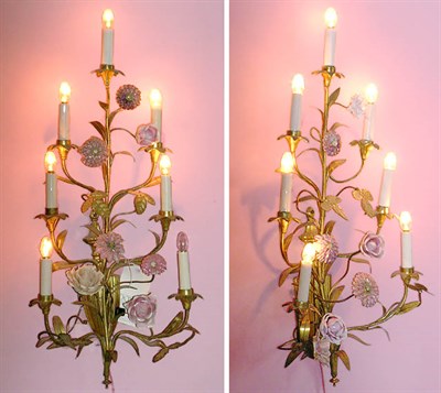 Lot 2234 - Pair of Louis XVI Style Gilt-Metal Seven-Light...