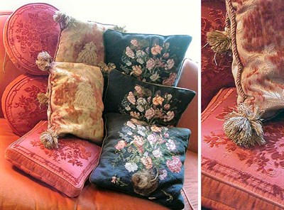 Lot 2239 - Group of Eight Cushions Comprising three...