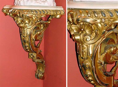 Lot 2188 - Louis XV Style Gilt-Wood Corner Bracket With a...