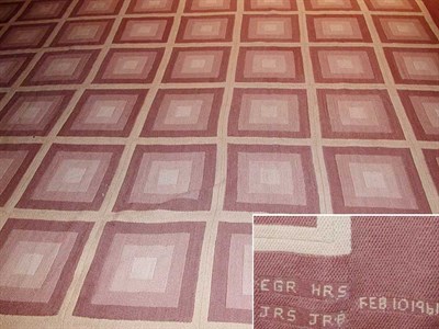 Lot 492 - Contemporary Flat Woven Carpet Domestic, dated...