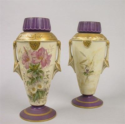 Lot 458 - Pair of Old Paris Porcelain Vases Each...