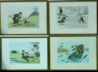 Lot 86 - French School [HUMOROUS HUNTING SCENES]: FOUR...