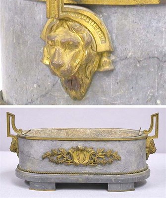 Lot 337 - Empire Gilt-Bronze and Marble Planter