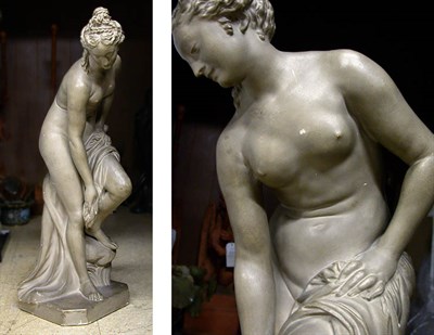 Lot 742 - Continental Patinated Plaster Figure of a...