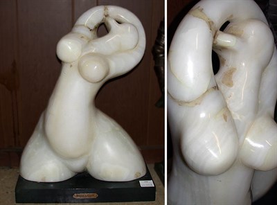 Lot 180 - Alabaster Sculpture of a Female Nude After a...