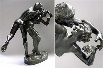 Lot 619 - Bronze Figural Group Depicting a Dancing Nude...