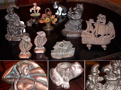 Lot 215 - Group of Ten Cast Metal Doorstops