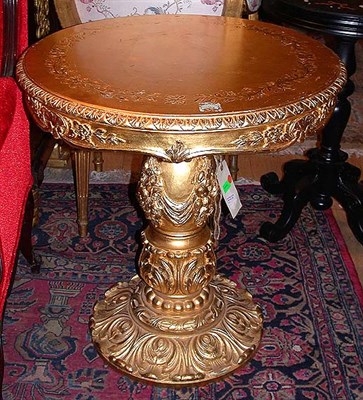 Lot 471 - Pair of Gilt Circular Side Tables
