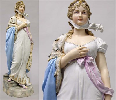 Lot 611 - Polychrome Painted Bisque Figure of Princess...