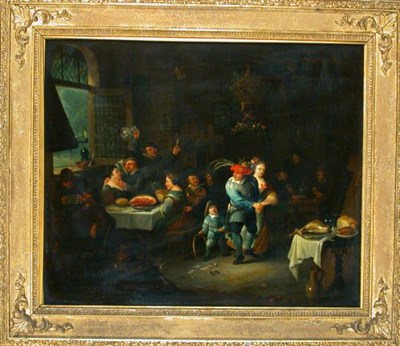 Lot 81 - Dutch School 17th Century TAVERN INTERIOR Oil...