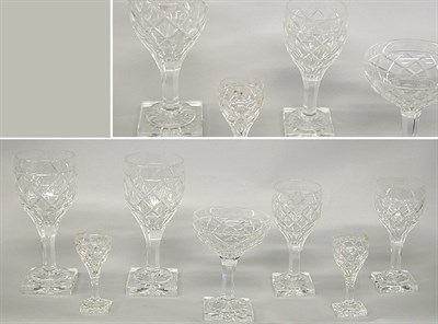 Lot 590 - Colorless Glass Partial Stemware Service In...