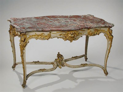Lot 191 - Louis XV Style Gilt and Painted Center Table...