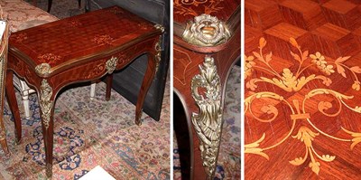 Lot 491 - Louis XV Style Gilt-Bronze Mounted Marquetry...