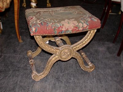 Lot 463 - Louis XIV Style Gilt-Wood Upholstered Stool...