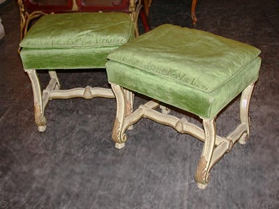 Lot 488 - Pair of Louis XV Style Gilt, Celery Painted...