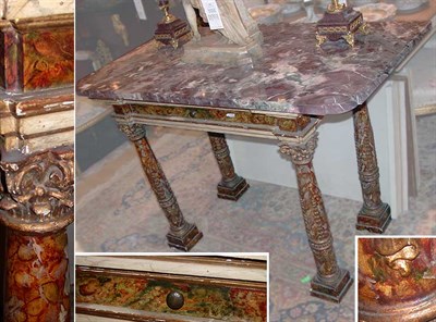 Lot 575 - Italian Neoclassical Style Faux Marble and...