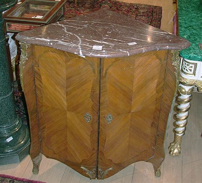 Lot 321 - Louis XV Style Marble Top Kingwood Encoignure
