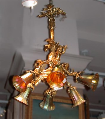 Lot 412 - Louis XV Style Gilt-Bronze Six-Light...