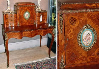 Lot 495 - Louis XV Style Gilt-Bronze Mounted Parquetry...