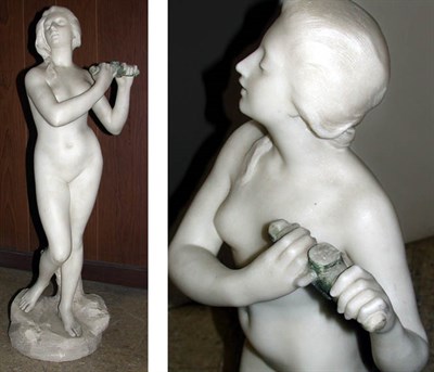 Lot 687 - Art Nouveau Alabaster Figure of a Nude Height...