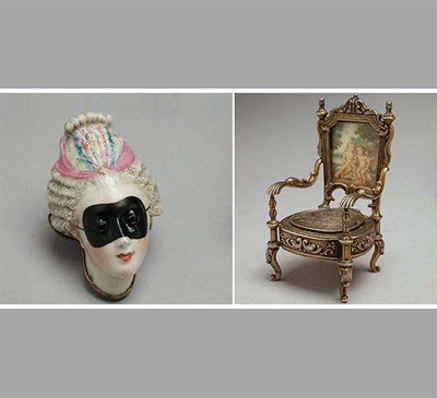 Lot 362 - Italian Sterling Silver Miniature Fauteuil...