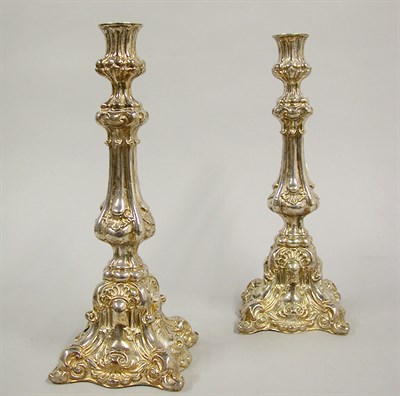 Lot 418 - Pair of Continental Silver Rococo Style...