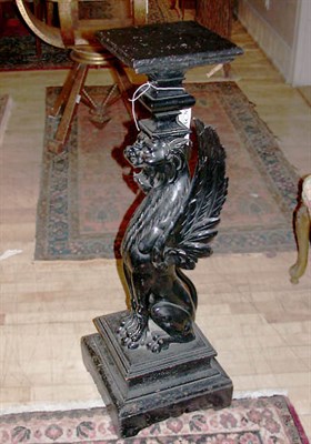 Lot 177 - Renaissance Style Ebonized Wood Pedestal Of...