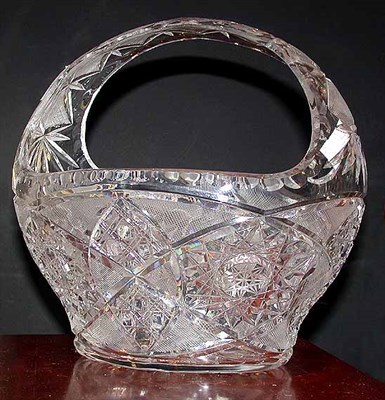 Lot 261 - Colorless Cut Glass Basket