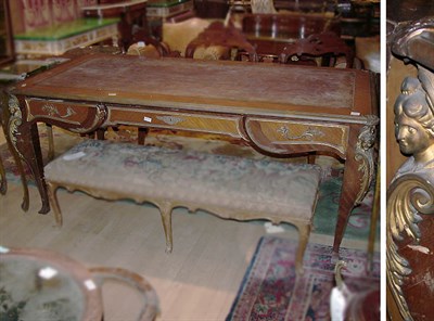 Lot 243 - Louis XV Style Bronze Mounted Mahogany Bureau...