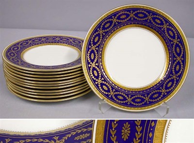 Lot 569 - Set of Twelve Minton Porcelain Service Plates...