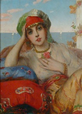 Lot 47 - Leon Herbo Belgian, 1850-1907 ORIENTAL BEAUTY...