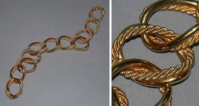 Lot 175 - Gold Cable Link Bracelet