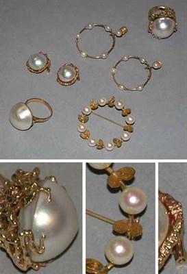 Lot 173 - Group of Assorted Mabe and Cultured Pearl Jewelry