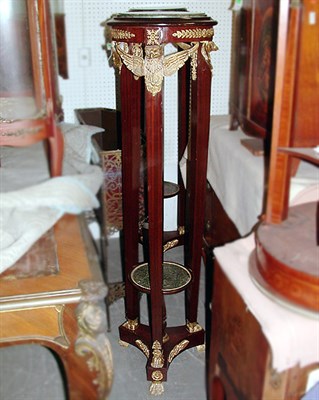Lot 651 - Pair of Empire Style Marble Top Mahogany Fern...