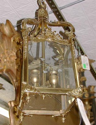 Lot 407 - Louis XV Style Gilt-Bronze and Glass Lantern...