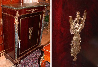 Lot 313 - Empire Style Gilt-Bronze Mounted Mahogany Side...