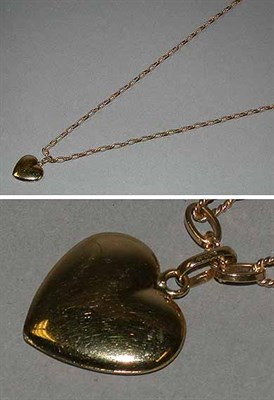 Lot 158 - Heart Pendant and Gold Chain